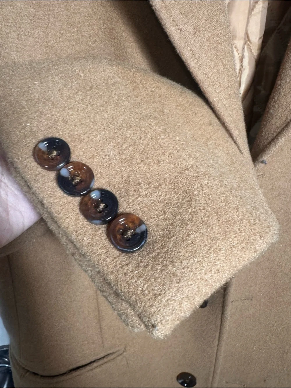 J.CREW Men’s Brown Wool Blend Long Overcoat Button Front Notch Lined 40